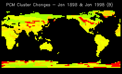 PCM Cluster Changes - Jan 1898 & Jan 1998 (B)