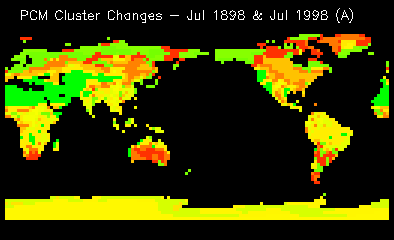 PCM Cluster Changes - Jul 1898 & Jul 1998 (A)