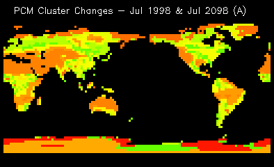 PCM Cluster Changes - Jul 1998 & Jul 2098 (A)