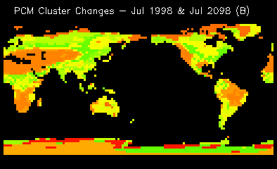 PCM Cluster Changes - Jul 1998 & Jul 2098 (B)