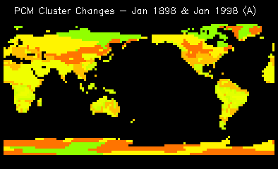 PCM Cluster Changes - Jan 1898 & Jan 1998 (A)