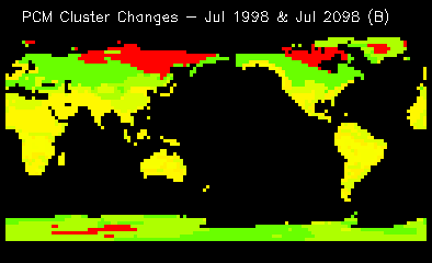 PCM Cluster Changes - Jul 1998 & Jul 2098 (B)