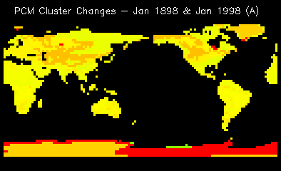 PCM Cluster Changes - Jan 1898 & Jan 1998 (A)