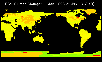 PCM Cluster Changes - Jan 1898 & Jan 1998 (B)